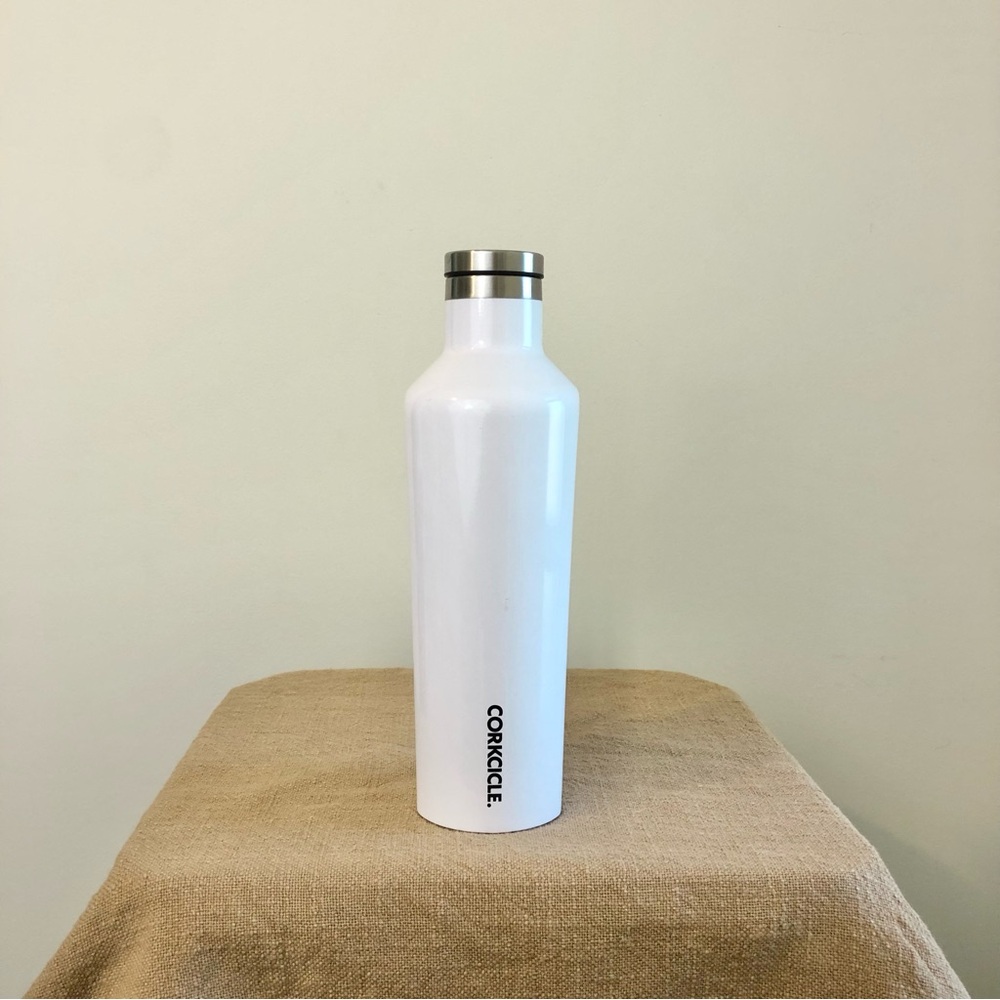 Corkcicle Black White Silver Water Bottle Canteen Cold Hot 16oz Triple Insulated - Picture 16 of 16